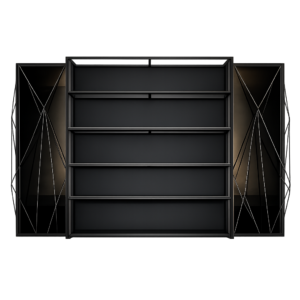 Black Geo Back Bar