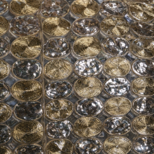 90"X90" Gold Circle Sequin Overlay