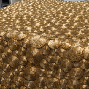 90"X90" Gold Metallic Circle Overlay