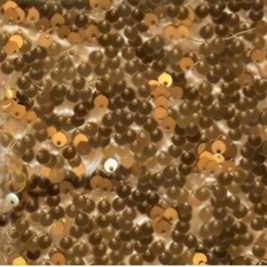 90" x 90" Gold Mini Sequin Overlay