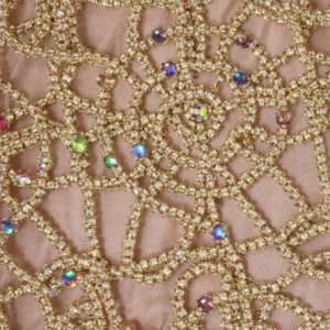 90"X90" Gold Sequin Net Overlay