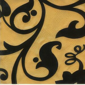 90"X90" Gold w/Velvet Vine Overlay