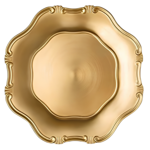 Gold Victorian Acrylic Charger Plate