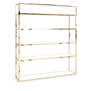 Gold and White Plato Back Bar