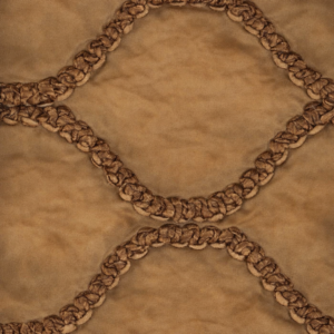 90"X90" Henna w/Ribbon Pattern Taffeta Overlay