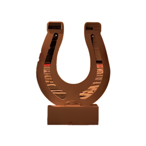 6' Gold Wood Mirror  Freestanding Horseshoe