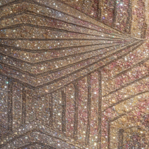 90"X90" Iridescent Diamond Sequin Overlay