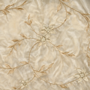 90"X90" Ivory Embroidery Taffeta Overlay