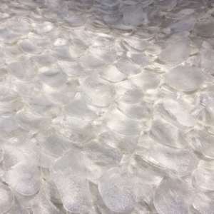 90"X90" Ivory Mini Flutter Overlay