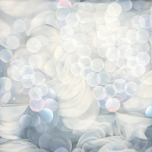 90"X90" Ivory Paillette Flutter Overlay