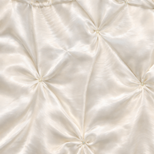 90"X90" Ivory Pucker Overlay