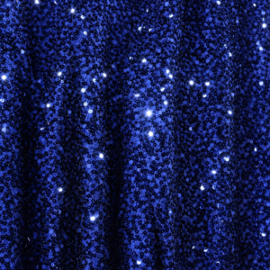 90"X90" Navy Blue Sequin Overlay