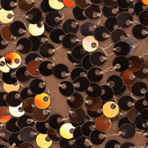 90" x 90" Nude Mini Sequin Overlay