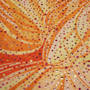 90"X90" Orange Pucci Swirl Overlay