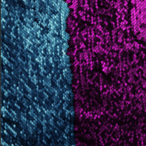 90"x90" Purple & Blue Two-Tone Sequin Overlay