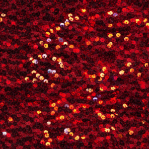 90" x 90" Red Mini Sequin Overlay