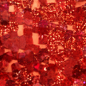 90"X90" Red Square Paillette Overlay