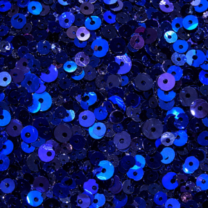 90"x 90" Sapphire Mini Sequin Overlay