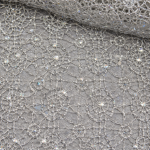 90"X90" Silver Doily Overlay