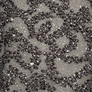 90"X90" Silver Pewter Vine Sequin Overlay