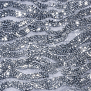 90"X90" Silver Woven Sequin Overlay