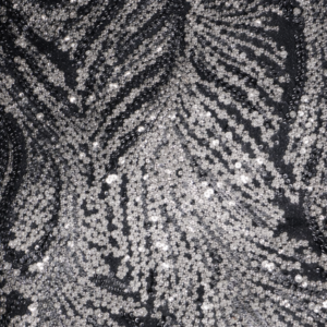 90"X90" White & Silver Sequin Chenille Overlay