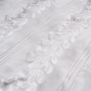 90"X90" White Diagonal Mini Flutter Overlay