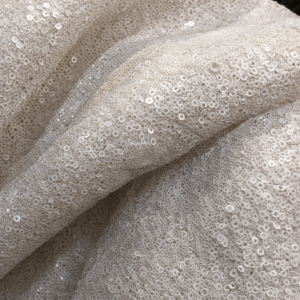 90" White Glitz Sequin Round