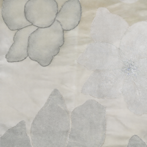 90"X90" White Italian Floral Overlay