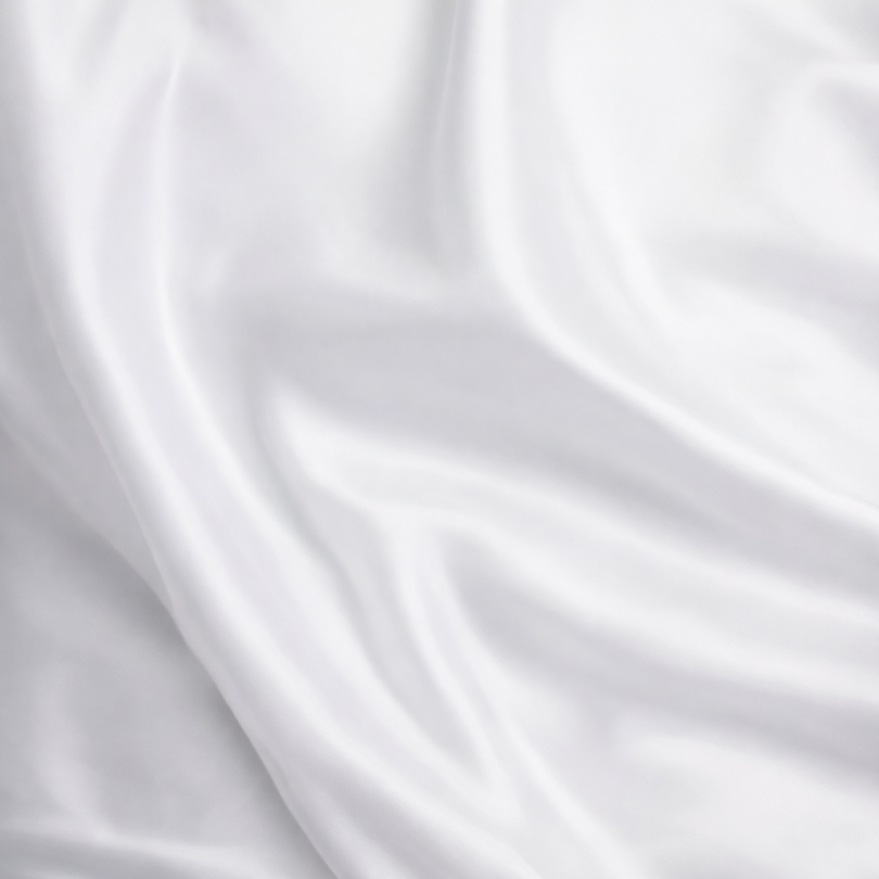 90" White Satin Round