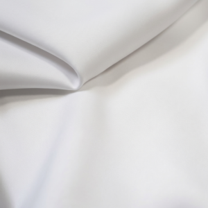 90" x 132" White Poly Cotton Table Drapes